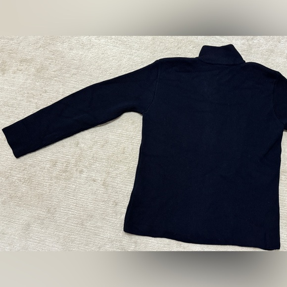 Vintage Agnes b. Homme Cardigan Sweater Full Zip Merino Wool Rib Knit Slim Sz 2 - Picture 9 of 15